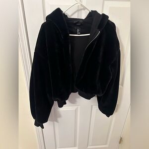 Forever 21 Black Teddy Jacket
